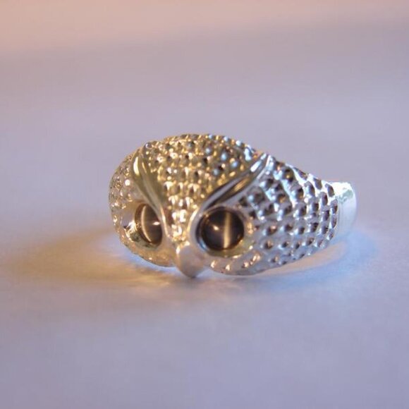🎀 Adorable Cute Blue Eye Owl Rings for Women/Man, PD198 - Picture 4 of 10